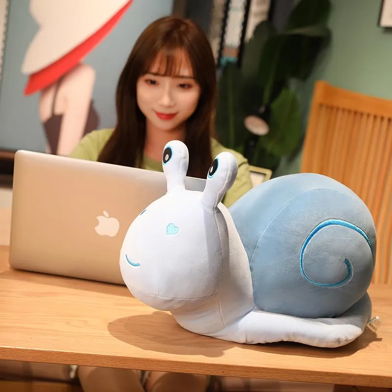 20-60cm Cartoon Snails Plush Toys Lovely Animal Pillow Stuffed Soft Kawaii Snail Dolls Sofa Cushion Cute Birthday Gift for Girls