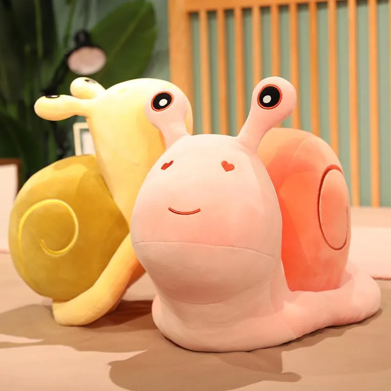 20-60cm Cartoon Snails Plush Toys Lovely Animal Pillow Stuffed Soft Kawaii Snail Dolls Sofa Cushion Cute Birthday Gift for Girls