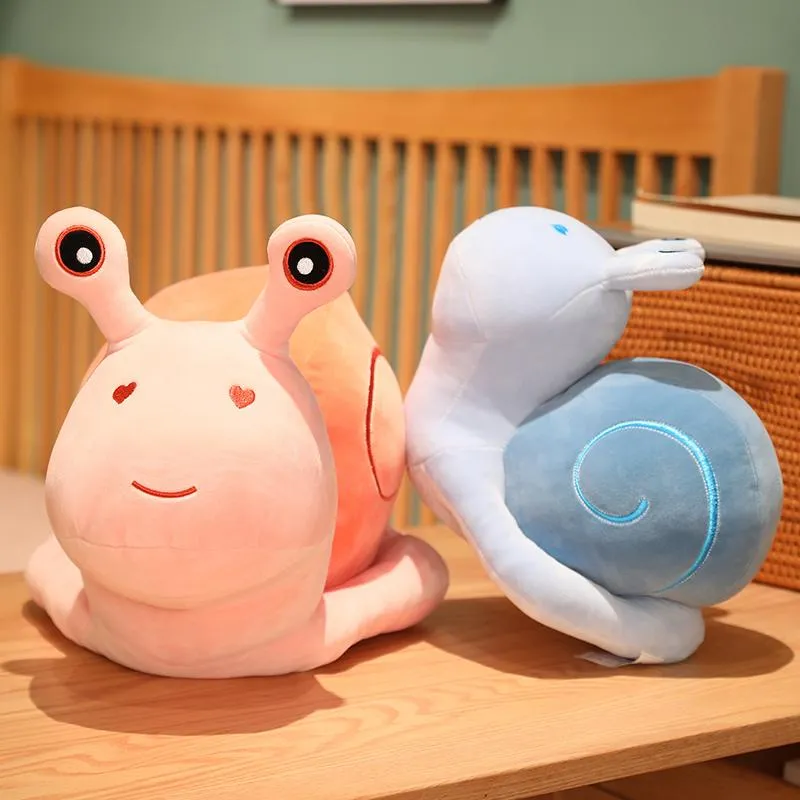 20-60cm Cartoon Snails Plush Toys Lovely Animal Pillow Stuffed Soft Kawaii Snail Dolls Sofa Cushion Cute Birthday Gift for Girls
