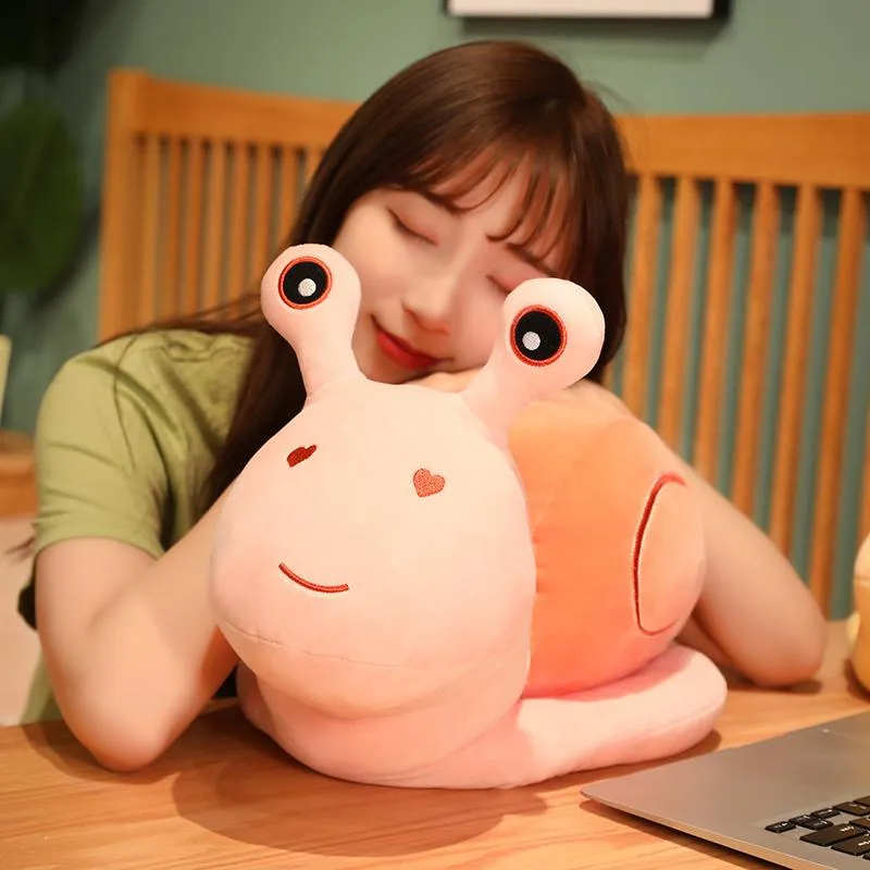 20-60cm Cartoon Snails Plush Toys Lovely Animal Pillow Stuffed Soft Kawaii Snail Dolls Sofa Cushion Cute Birthday Gift for Girls