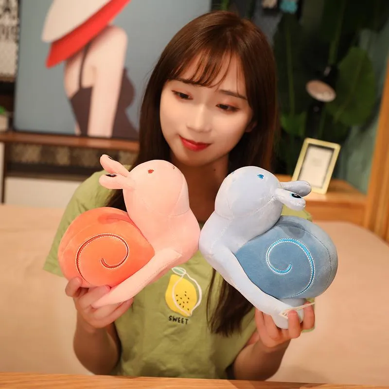 20-60cm Cartoon Snails Plush Toys Lovely Animal Pillow Stuffed Soft Kawaii Snail Dolls Sofa Cushion Cute Birthday Gift for Girls