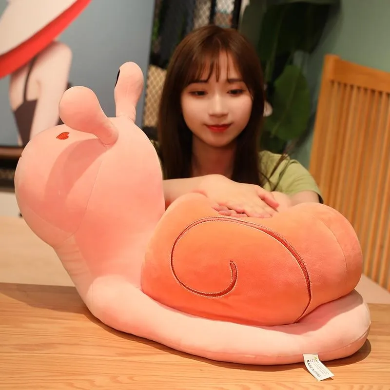 20-60cm Cartoon Snails Plush Toys Lovely Animal Pillow Stuffed Soft Kawaii Snail Dolls Sofa Cushion Cute Birthday Gift for Girls