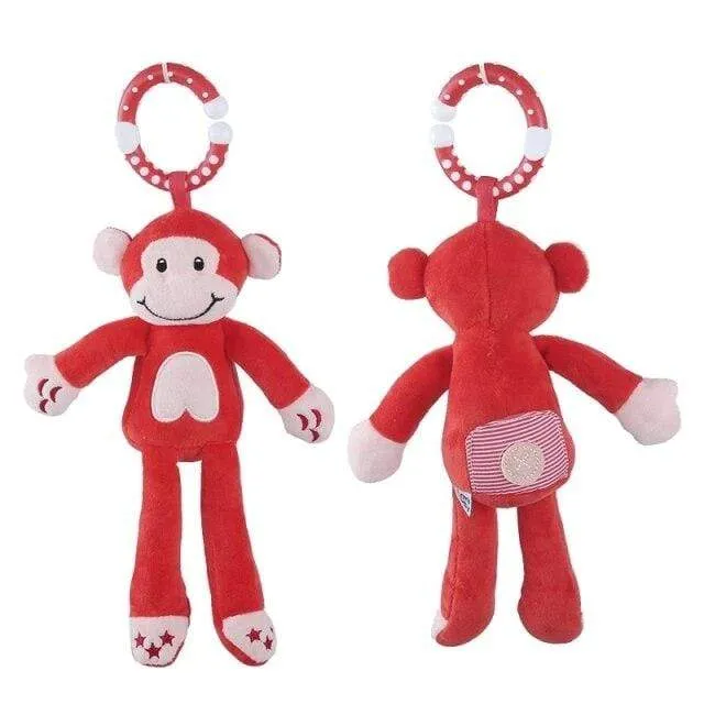 Bear Rabbit Elephant Toys 0-12 Month Infant Sleeping Cute Bunny Bed Stroller Plush Doll Pram Kid Animal Hanging Ring Toy игрушки