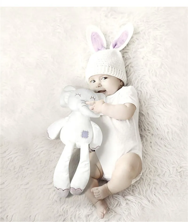 Bear Rabbit Elephant Toys 0-12 Month Infant Sleeping Cute Bunny Bed Stroller Plush Doll Pram Kid Animal Hanging Ring Toy игрушки