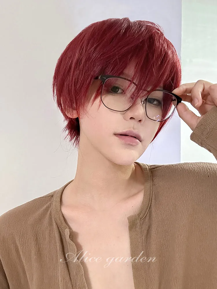 Casual Series Short Red Ikemen Wig ON985