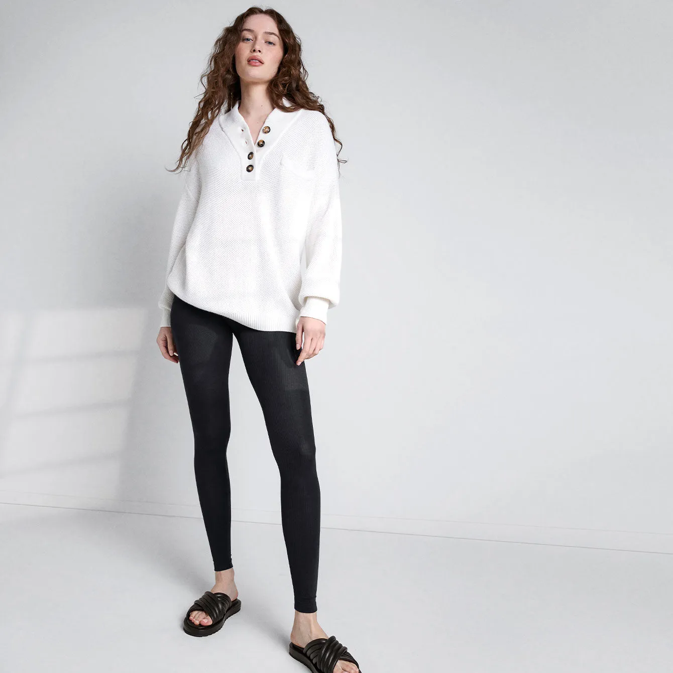 Cozy Cotton Silk Pocket Henley