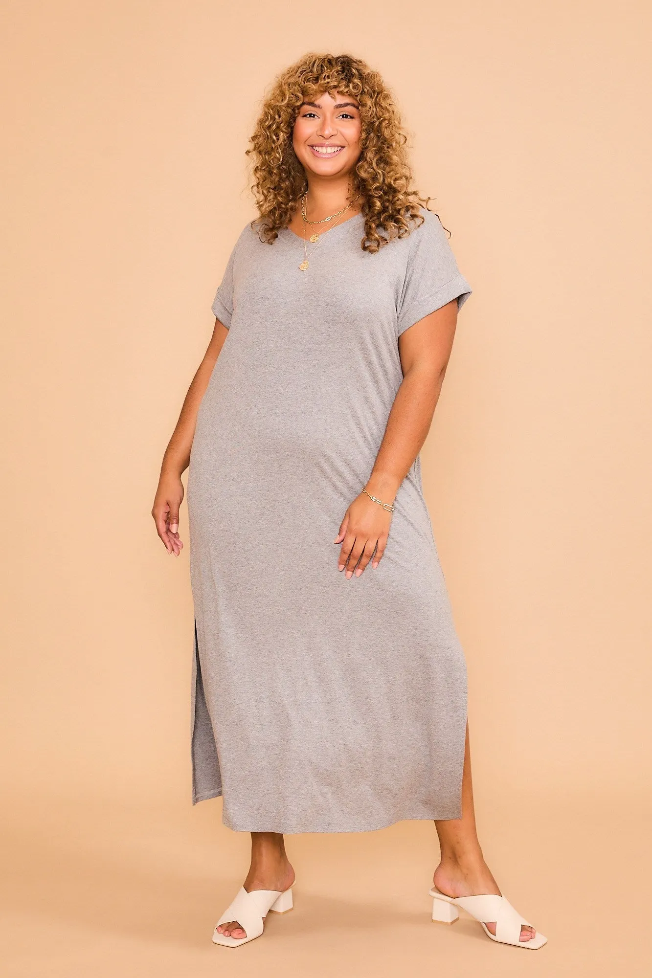 CozyCo Short Sleeve Soft Maxi Dress - 2 Colors - PREORDER
