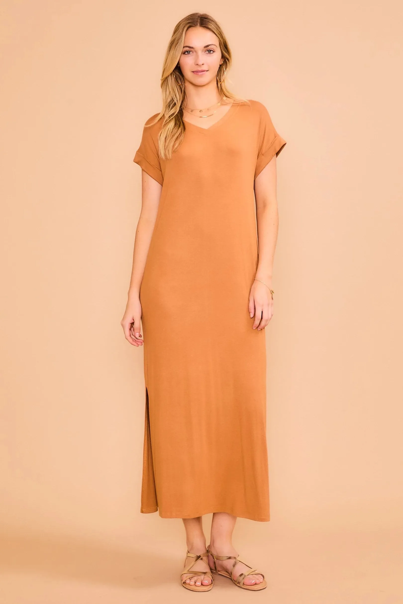 CozyCo Short Sleeve Soft Maxi Dress - 2 Colors - PREORDER