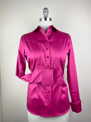 CR Classic Fuchsia Stretch Cotton Sateen - FINAL SALE