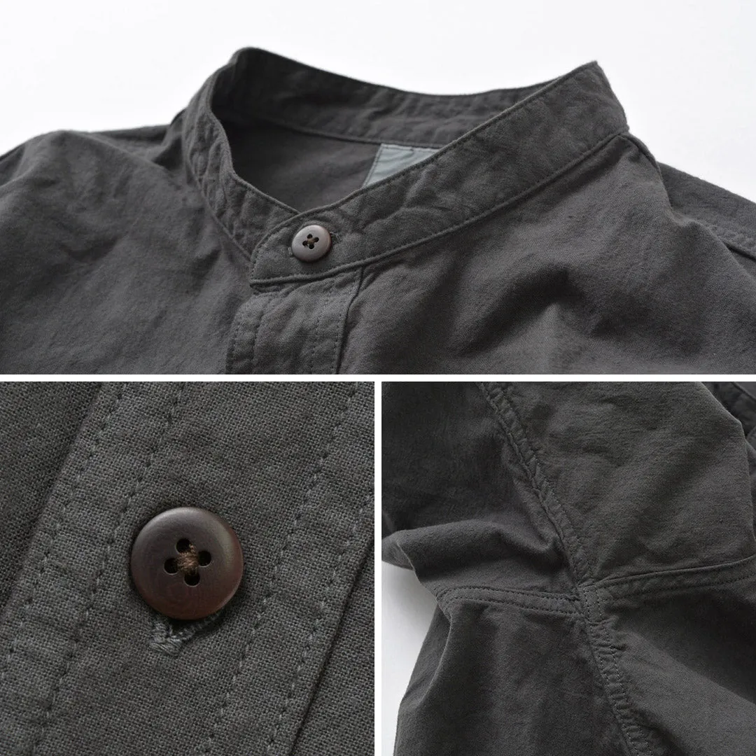 FOB FACTORY / F3464 Dye band collar shirt