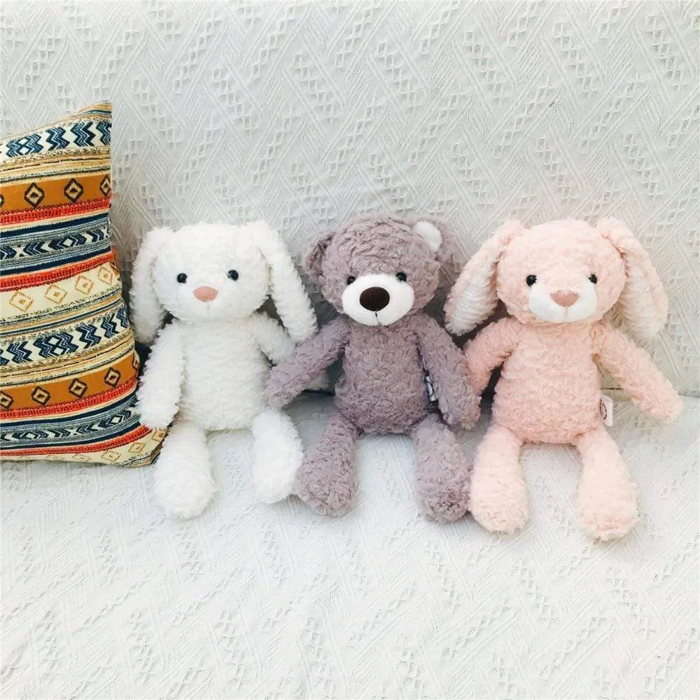 High Quality Soft Long legs Bunny Teddy Bear Dog Elephant Unicorn Stuffed Cartoon Animals Baby Appease toy doll toy for Children