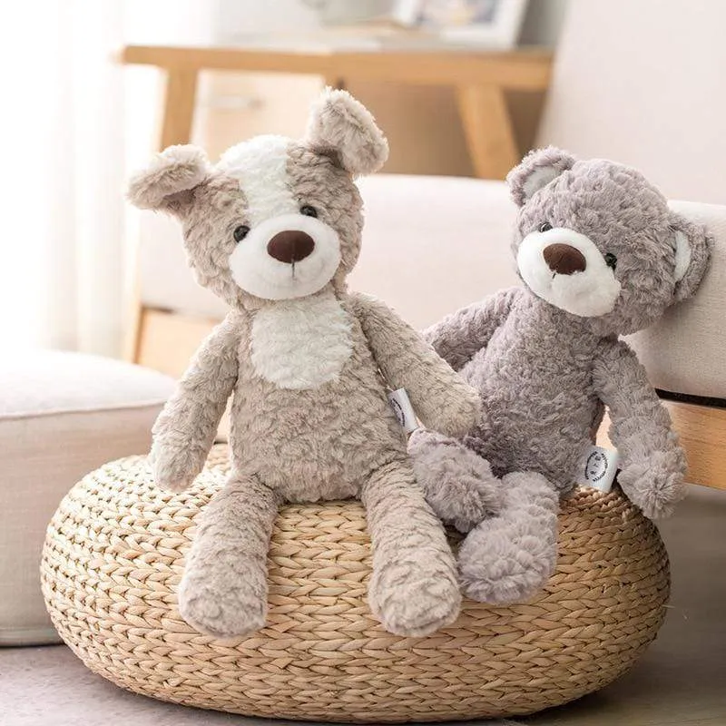 High Quality Soft Long legs Bunny Teddy Bear Dog Elephant Unicorn Stuffed Cartoon Animals Baby Appease toy doll toy for Children