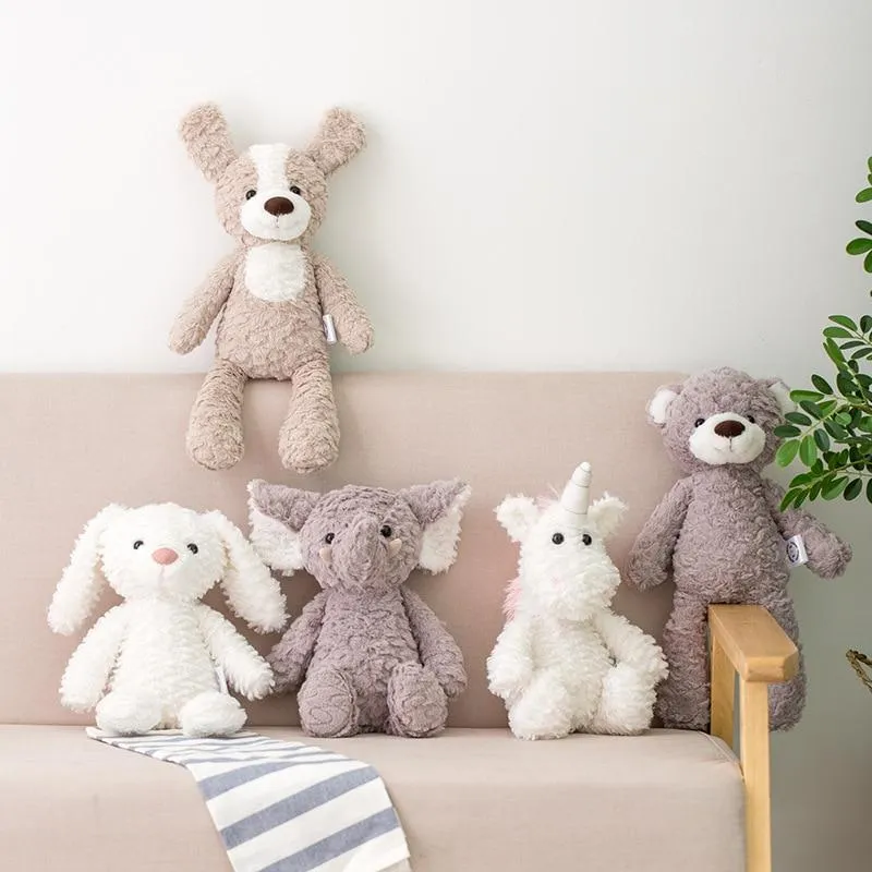 High Quality Soft Long legs Bunny Teddy Bear Dog Elephant Unicorn Stuffed Cartoon Animals Baby Appease toy doll toy for Children
