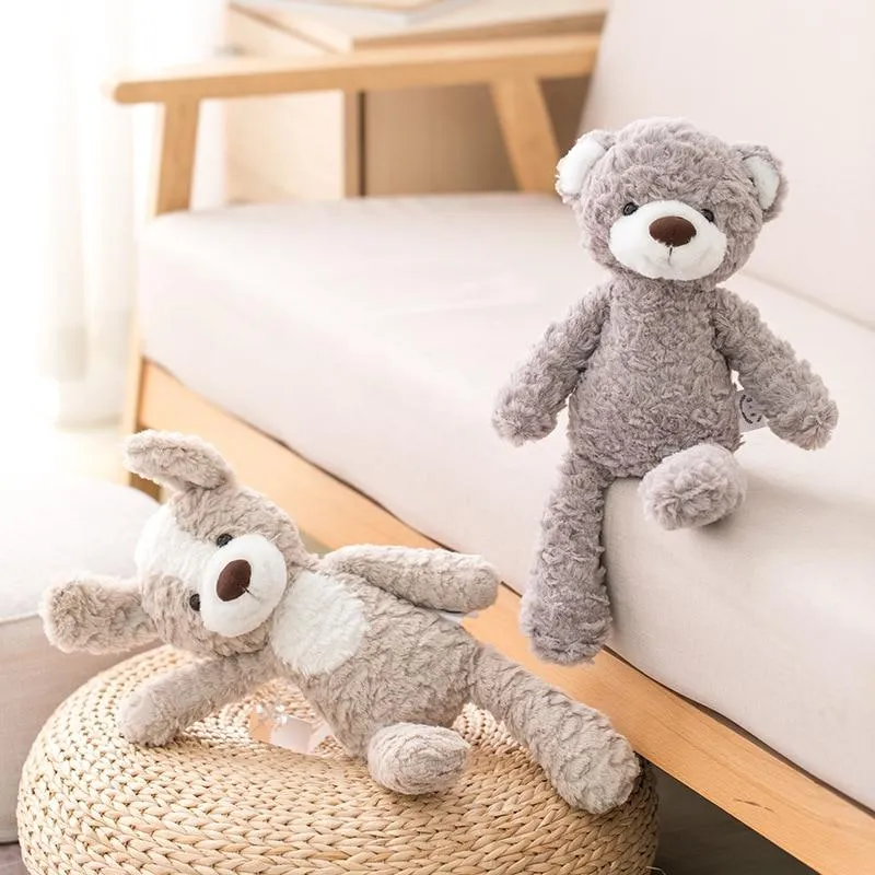 High Quality Soft Long legs Bunny Teddy Bear Dog Elephant Unicorn Stuffed Cartoon Animals Baby Appease toy doll toy for Children