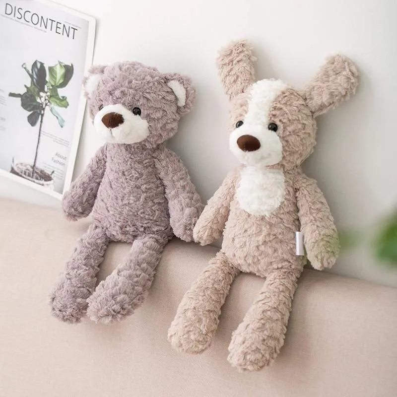 High Quality Soft Long legs Bunny Teddy Bear Dog Elephant Unicorn Stuffed Cartoon Animals Baby Appease toy doll toy for Children