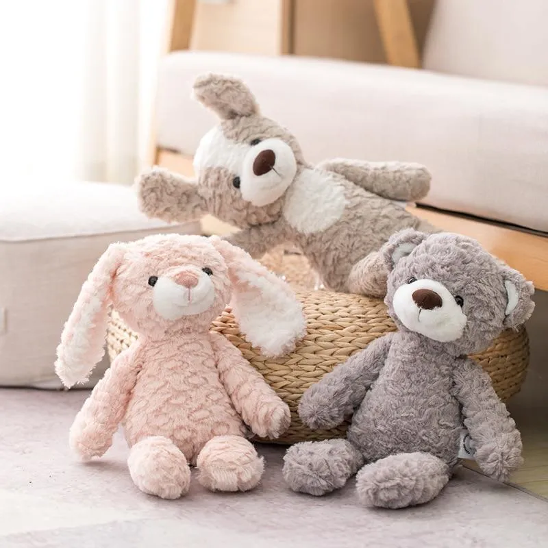 High Quality Soft Long legs Bunny Teddy Bear Dog Elephant Unicorn Stuffed Cartoon Animals Baby Appease toy doll toy for Children
