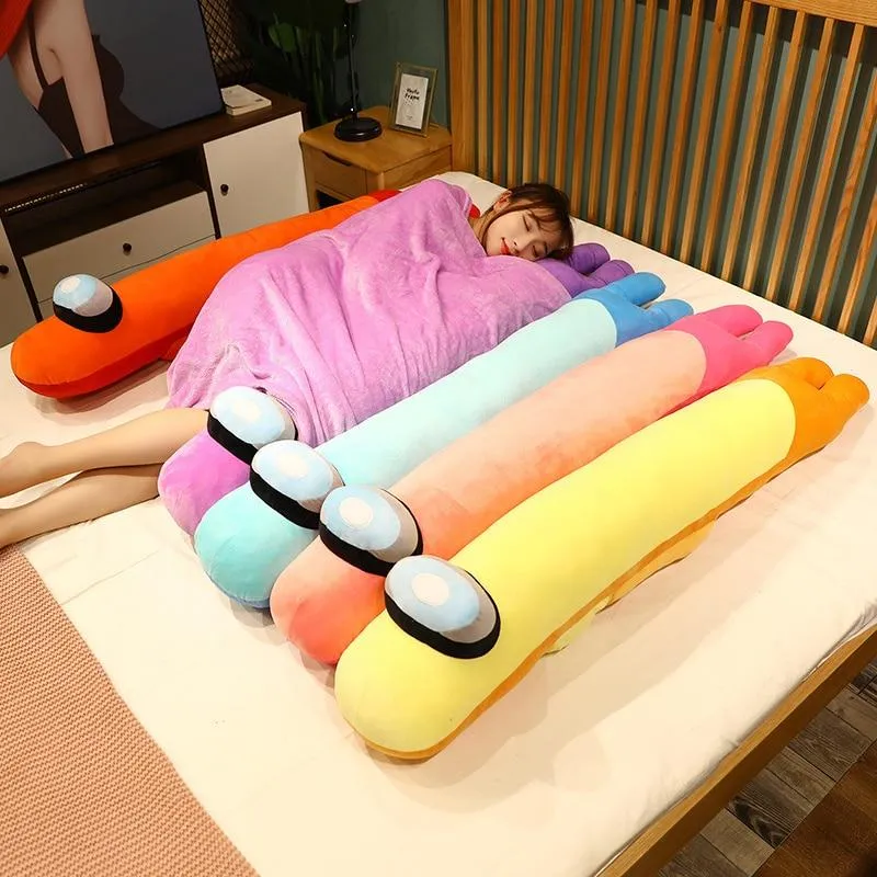 Hot Sale 90/130cm Among Long Pillow Us Cushion Sleepng Pillow Animal Doll Kawaii Figure With Blanket  Christmas Gift For Kids