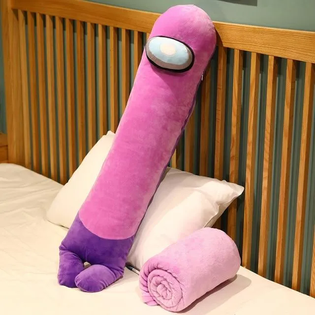 Hot Sale 90/130cm Among Long Pillow Us Cushion Sleepng Pillow Animal Doll Kawaii Figure With Blanket  Christmas Gift For Kids