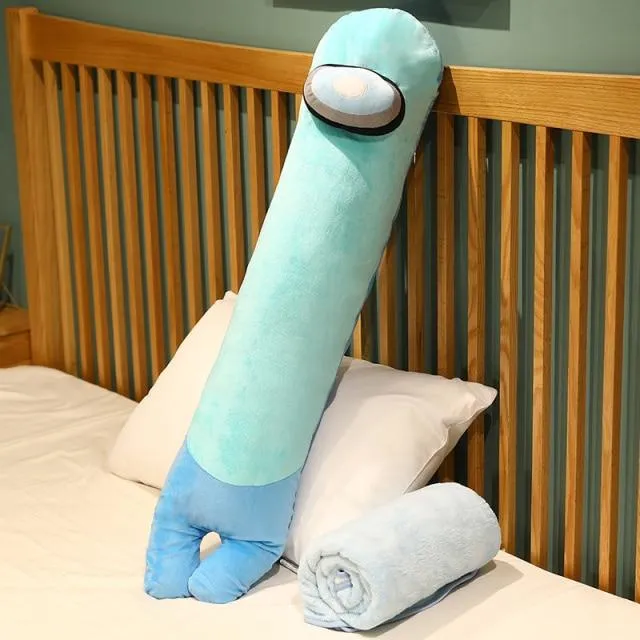 Hot Sale 90/130cm Among Long Pillow Us Cushion Sleepng Pillow Animal Doll Kawaii Figure With Blanket  Christmas Gift For Kids