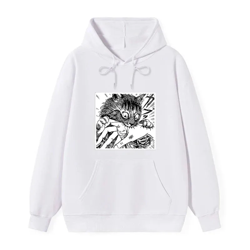 Tokyo-Tiger Creepy Cat Anime Horror Anteater Classic Hoodie