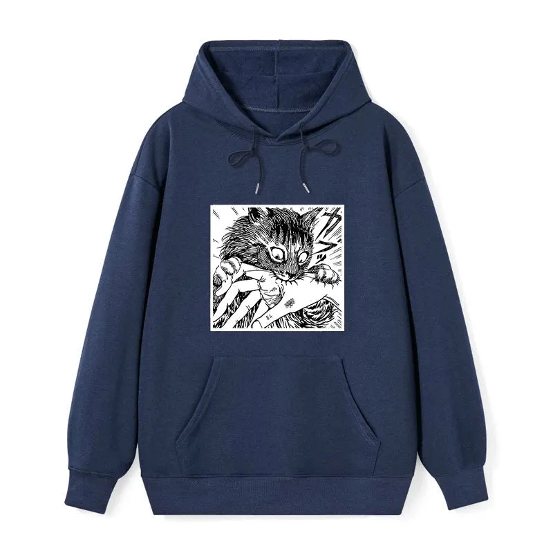Tokyo-Tiger Creepy Cat Anime Horror Anteater Classic Hoodie