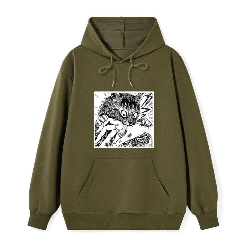 Tokyo-Tiger Creepy Cat Anime Horror Anteater Classic Hoodie