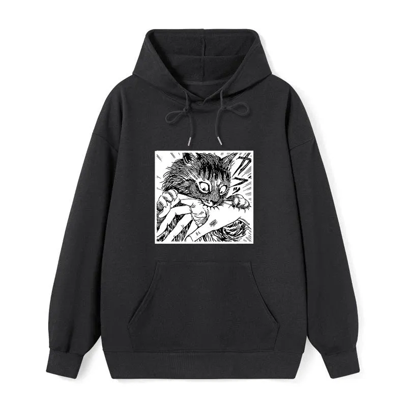 Tokyo-Tiger Creepy Cat Anime Horror Anteater Classic Hoodie